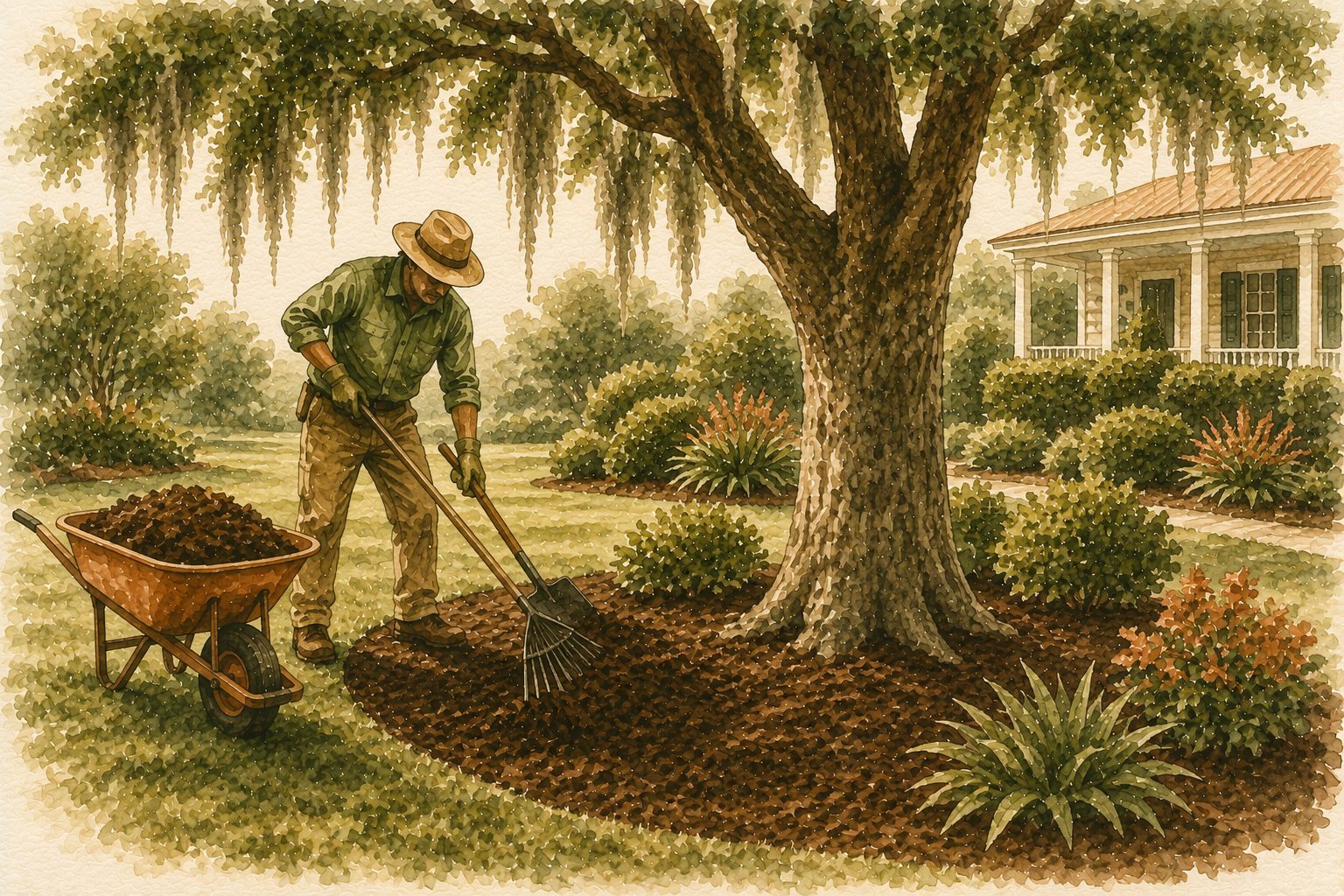 Professional mulching service in Johns Island SC